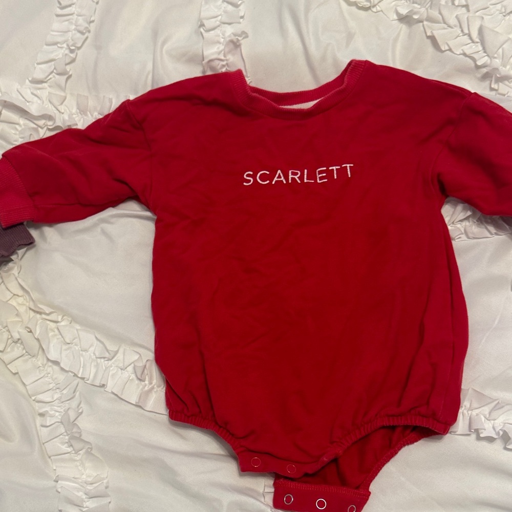 Red Baby Onesie Sweatshirt